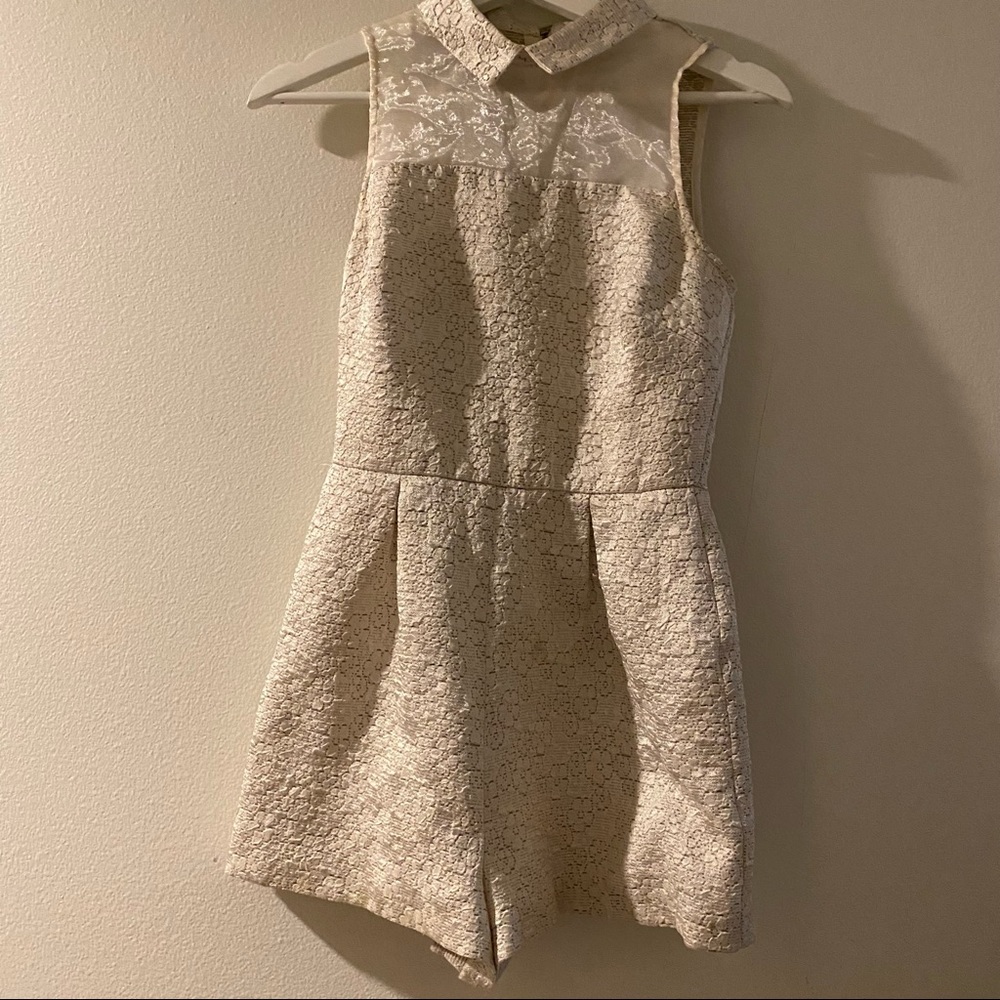 TOPSHOP Jacquard Romper size 2